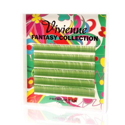 Ресницы цветные "Авокадо" FANTASY, микс, 6 линий