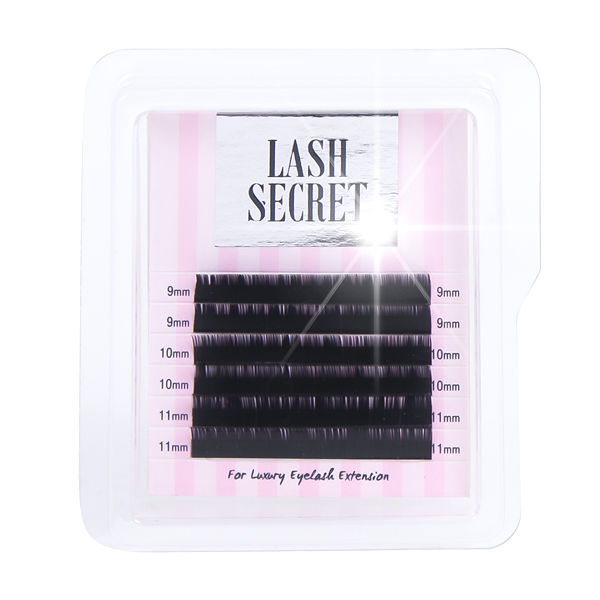 Ресницы черные LASH SECRET, микс, 6 линий