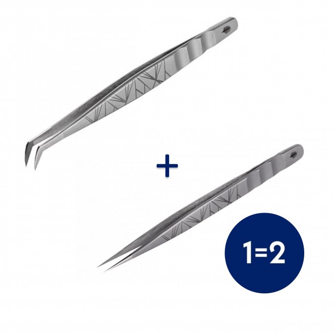 1=2 Пинцет Diamond VIVIENNE (сапожок+прямой)