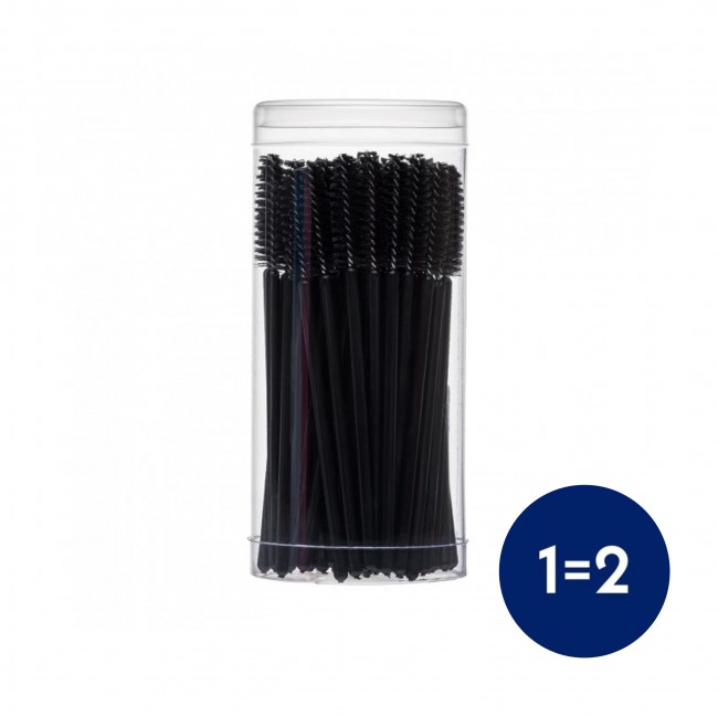 1=2 Щеточка для расчесывания ресниц, 10 шт (нежно-розовые с розовой ручкой)